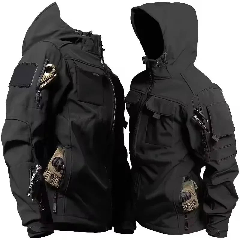 Herrenjacke | Kapuze und durchgehender Reißverschluss