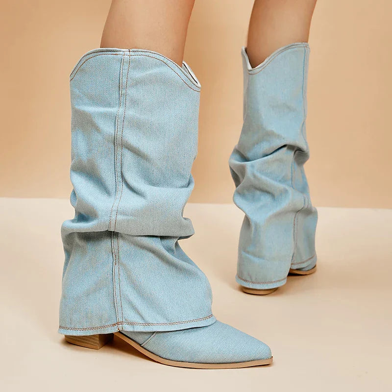 Damenstiefel | Hohe Ausführung mit markanter Schaftform