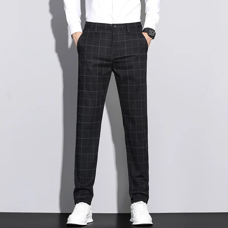 Herren-Hose mit linienmuster | strukturierter stil