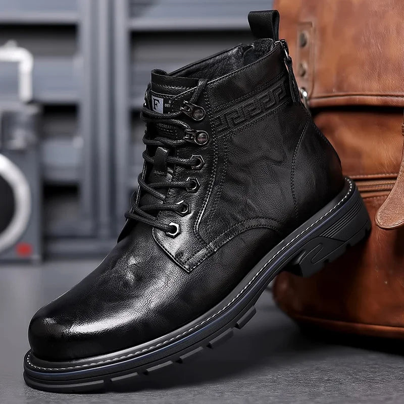 Herrenstiefel | Vordere Schnürung geschlossene Form über Knöchel