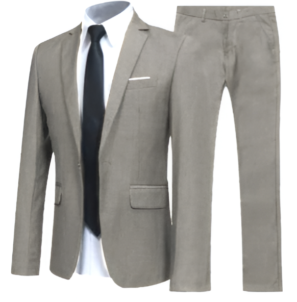 Herren-Anzug im Zweiteiligen Set | schlanke Silhouettenform