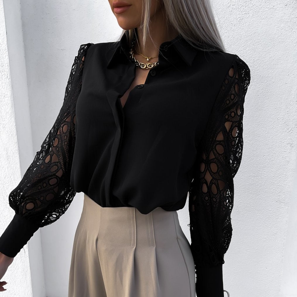 Damen Bluse | V-Ausschnitt und lockere Passform