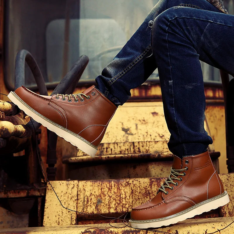 Herren Stiefeletten | Knöchelhöhe mit Schnürung und Profilsohle