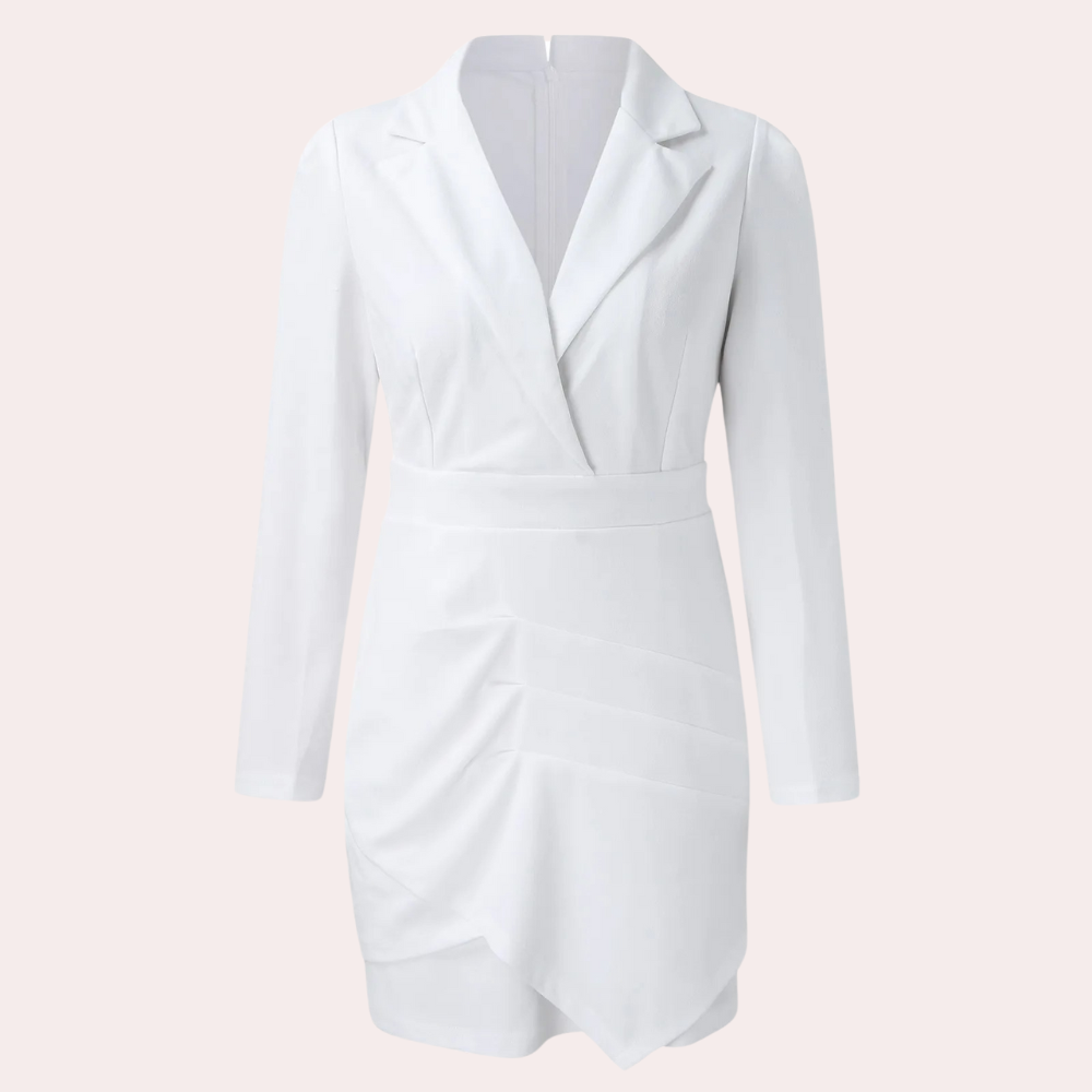 Damen Blazerkleid | Reversausschnitt mit Wickelform