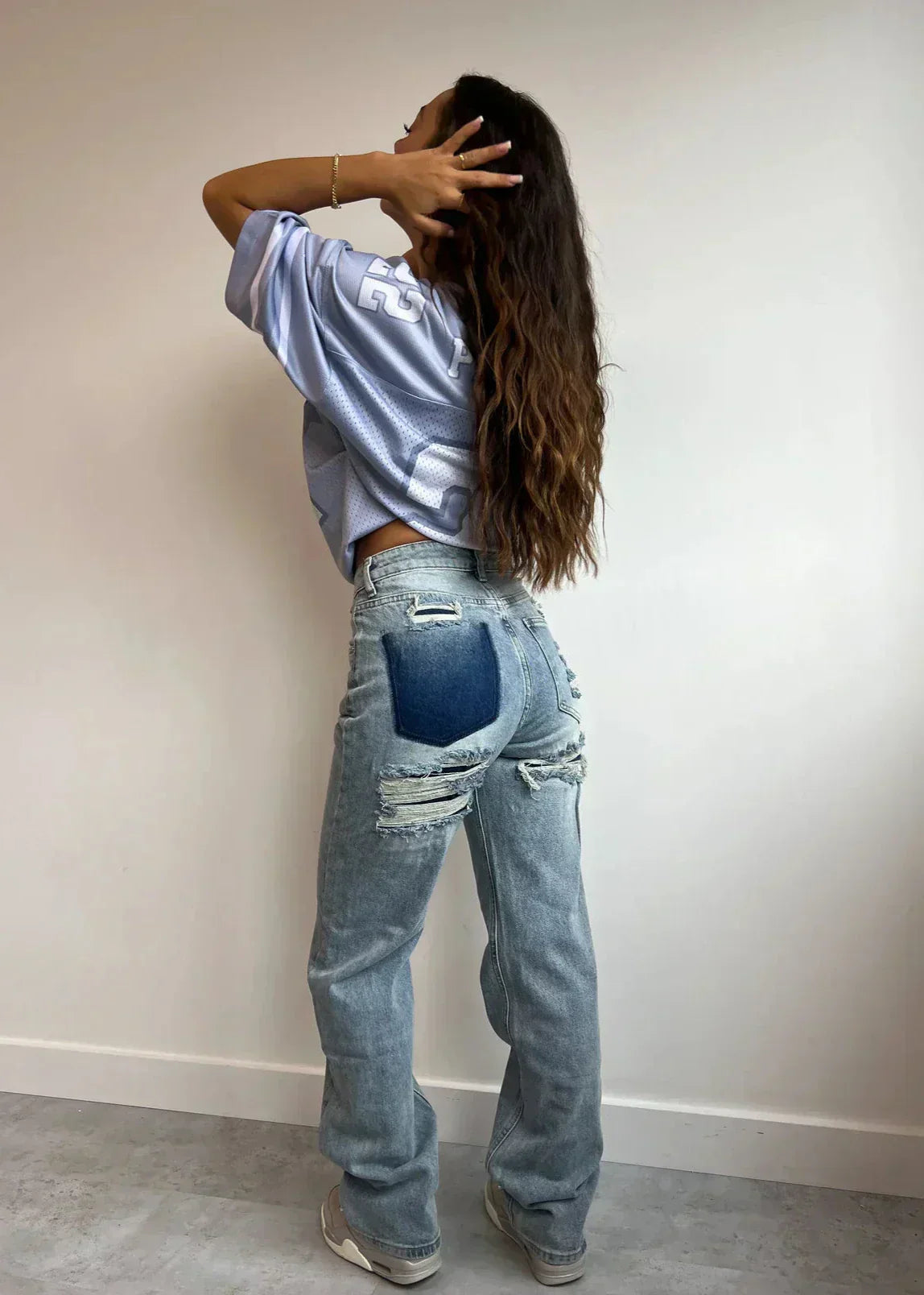 Damen Jeans | Ausführung mit strukturierten Oberflächenelementen