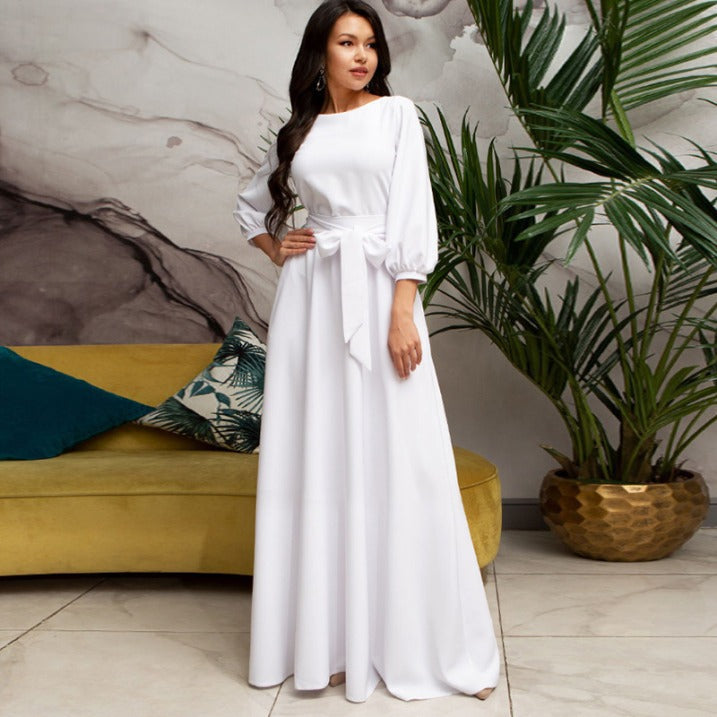 Women Dress | Long Sleeve Maxi Length With A-Line Silhouette Shape