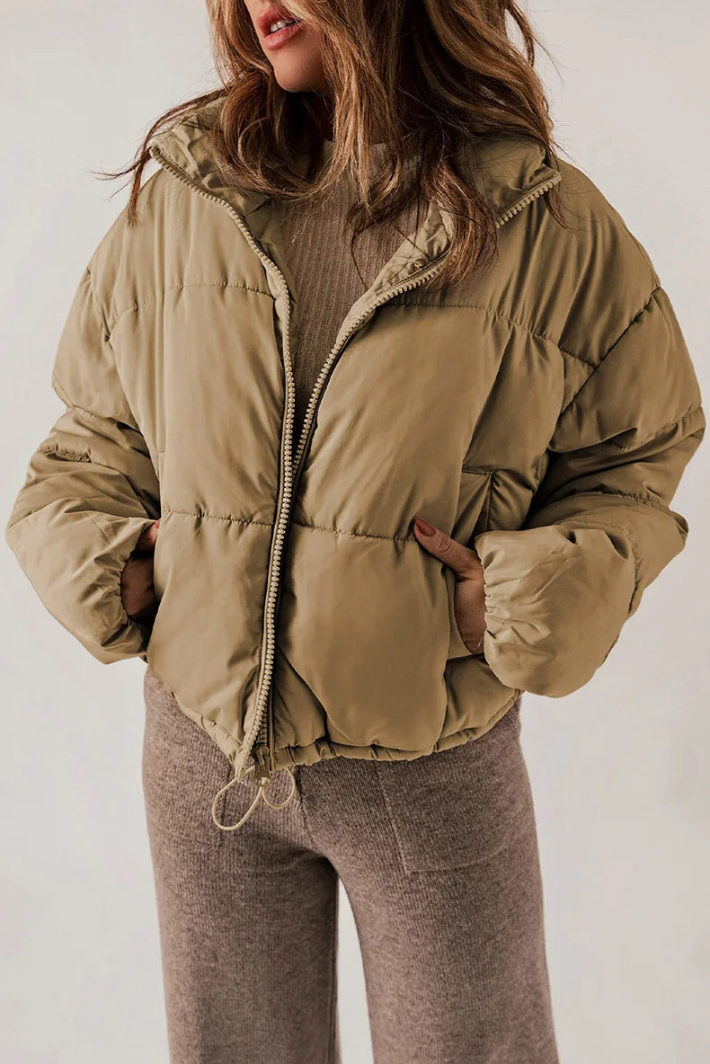 Damen Steppjacke | Reißverschluss und Eingrifftaschen