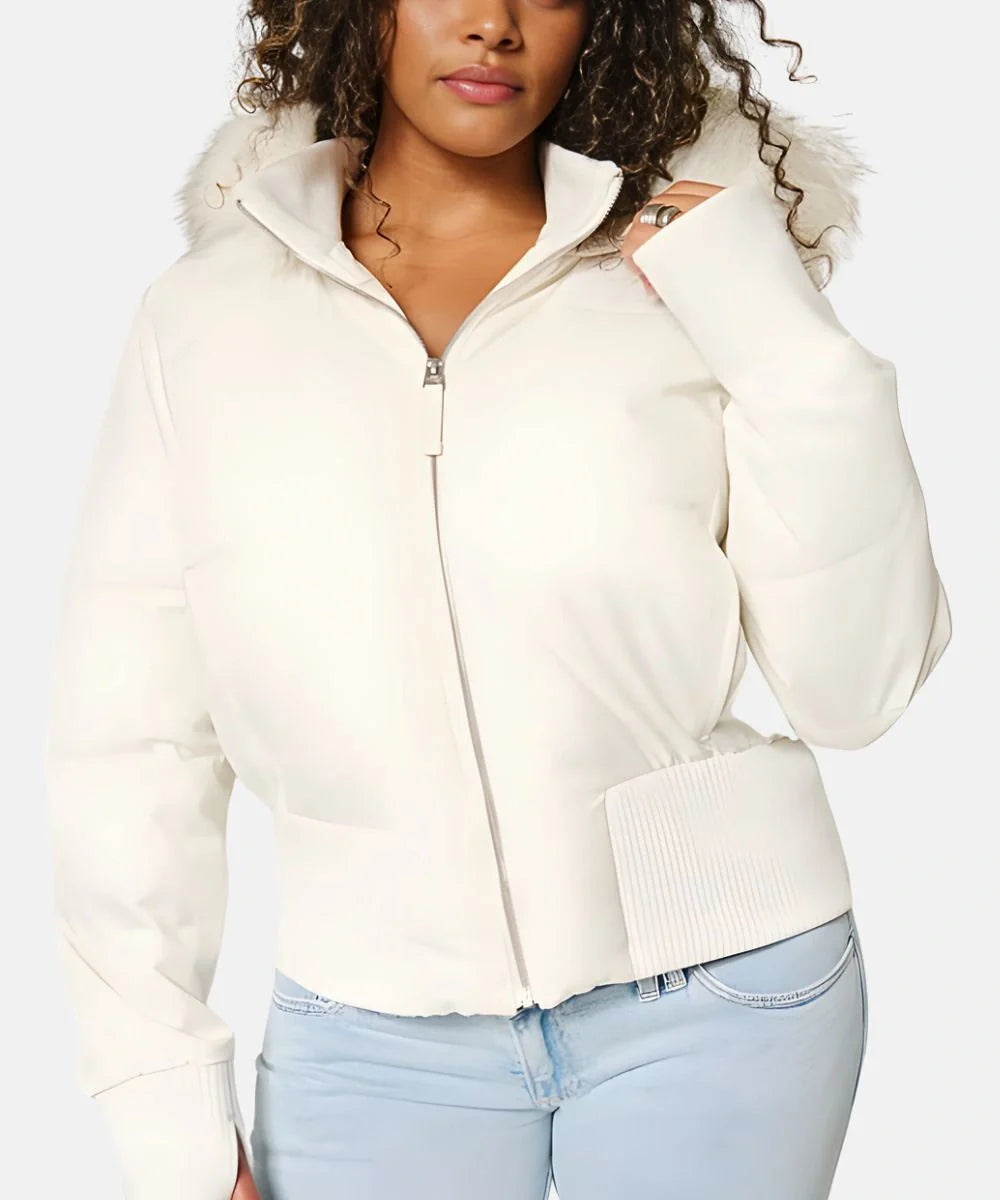 Damen Jacke | Abnehmbare Kapuze mit elastischen Bündchen