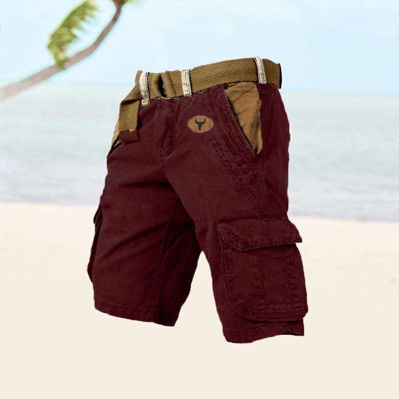 Herren kurze Hose | Seitentaschen mit Klappen und Bund