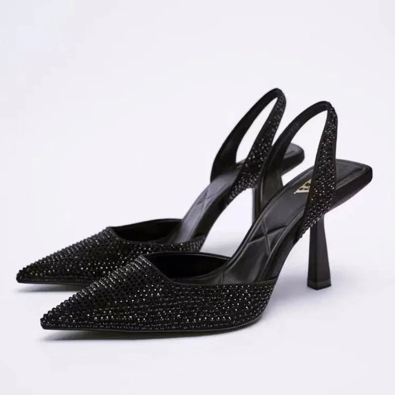 Damen Pumps | Slingback Ausführung mit funkelnden Akzenten