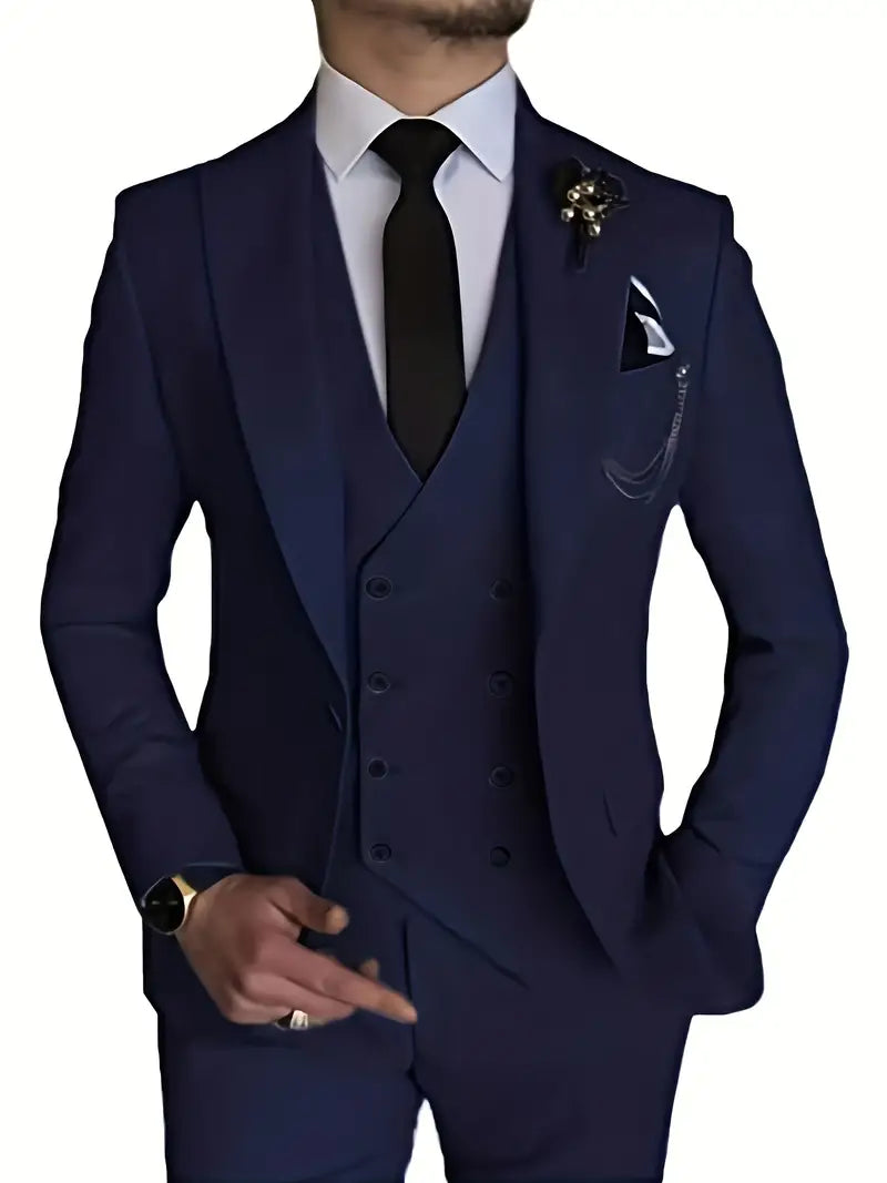 Herren Business-Set | Blazer, Weste und Hose in klarer Form