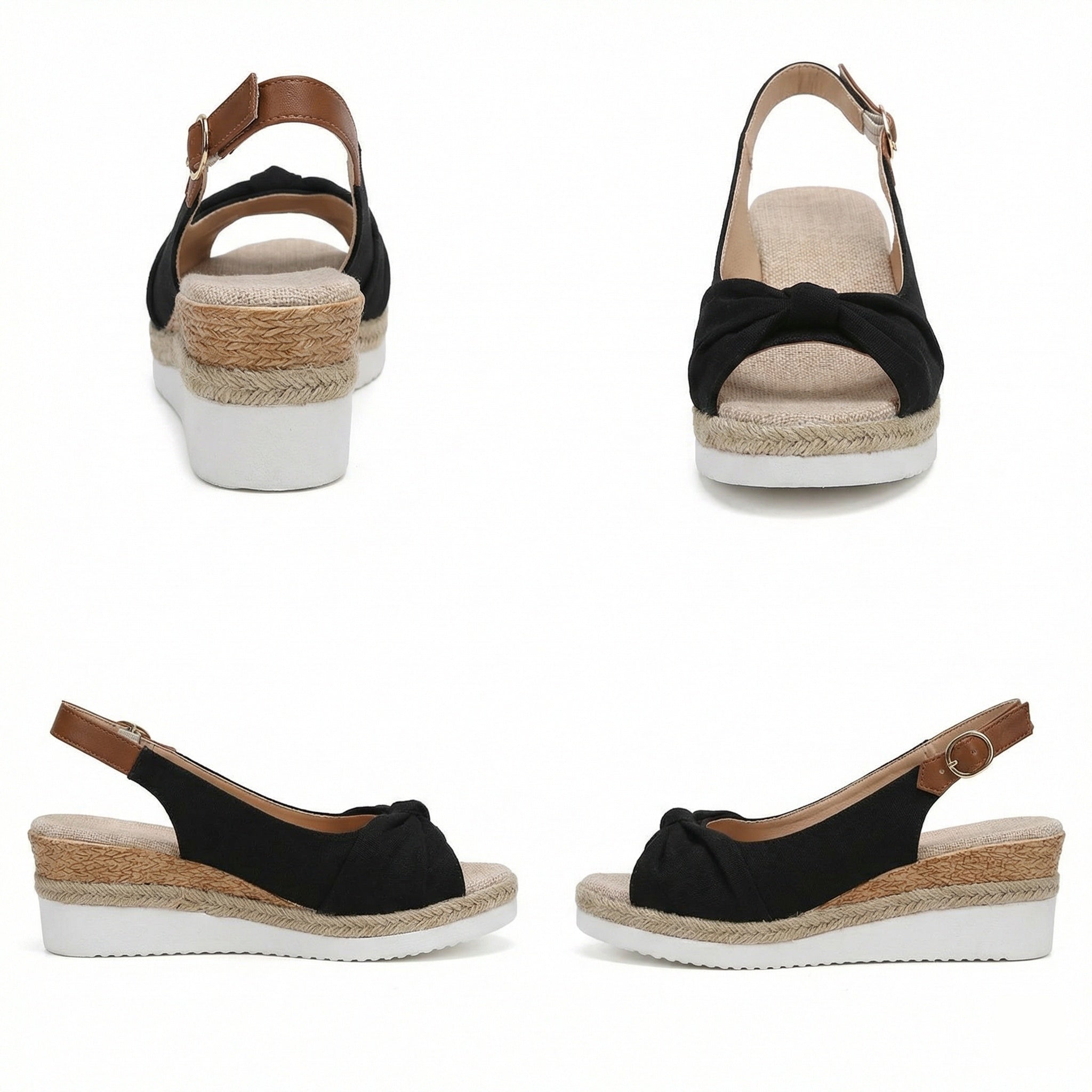 Damen Sandalen | Offene Front mit Riemenverschluss