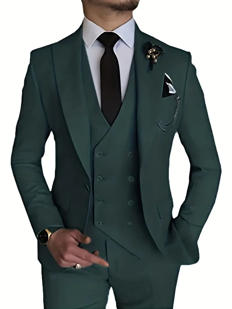 Herren Business-Set | Blazer, Weste und Hose in klarer Form