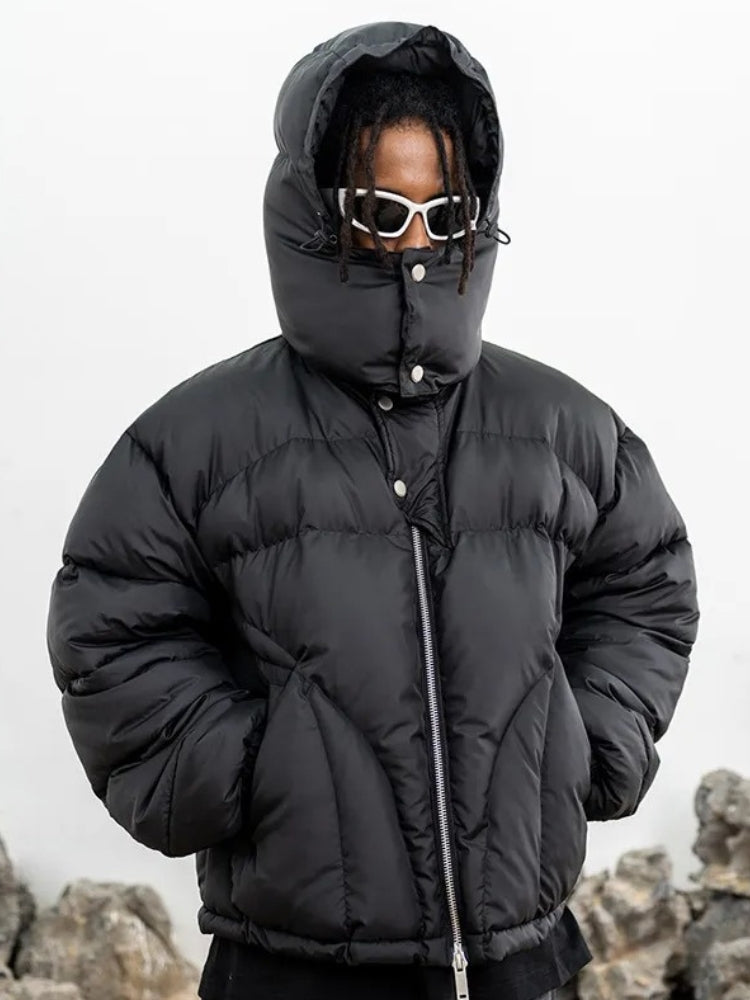 Herren-Parka mit Pufferstruktur | kapuzenkonstruktion