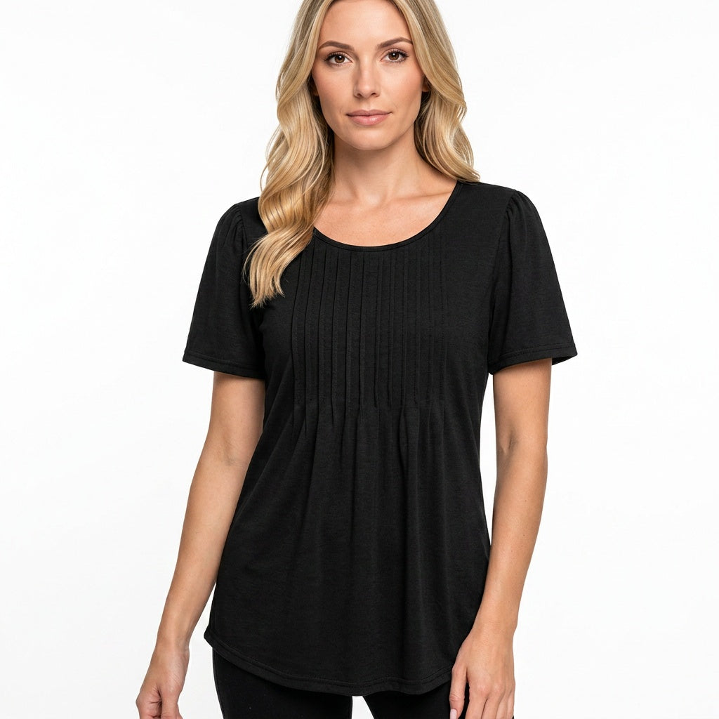 Damen Kurzarmshirt | Rundhalsausschnitt mit Alloverdruck