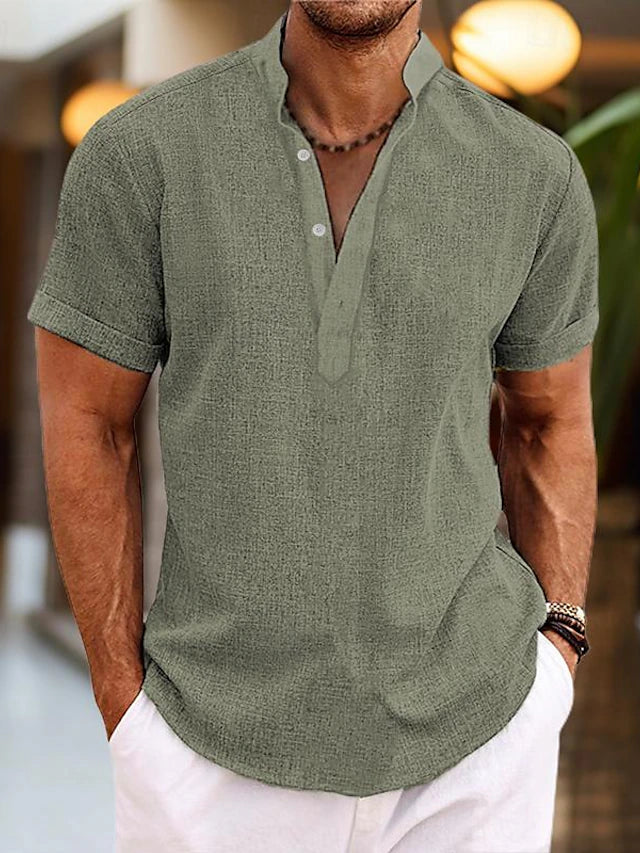 Herren Poloshirt | V-Ausschnitt mit gerader Grundform