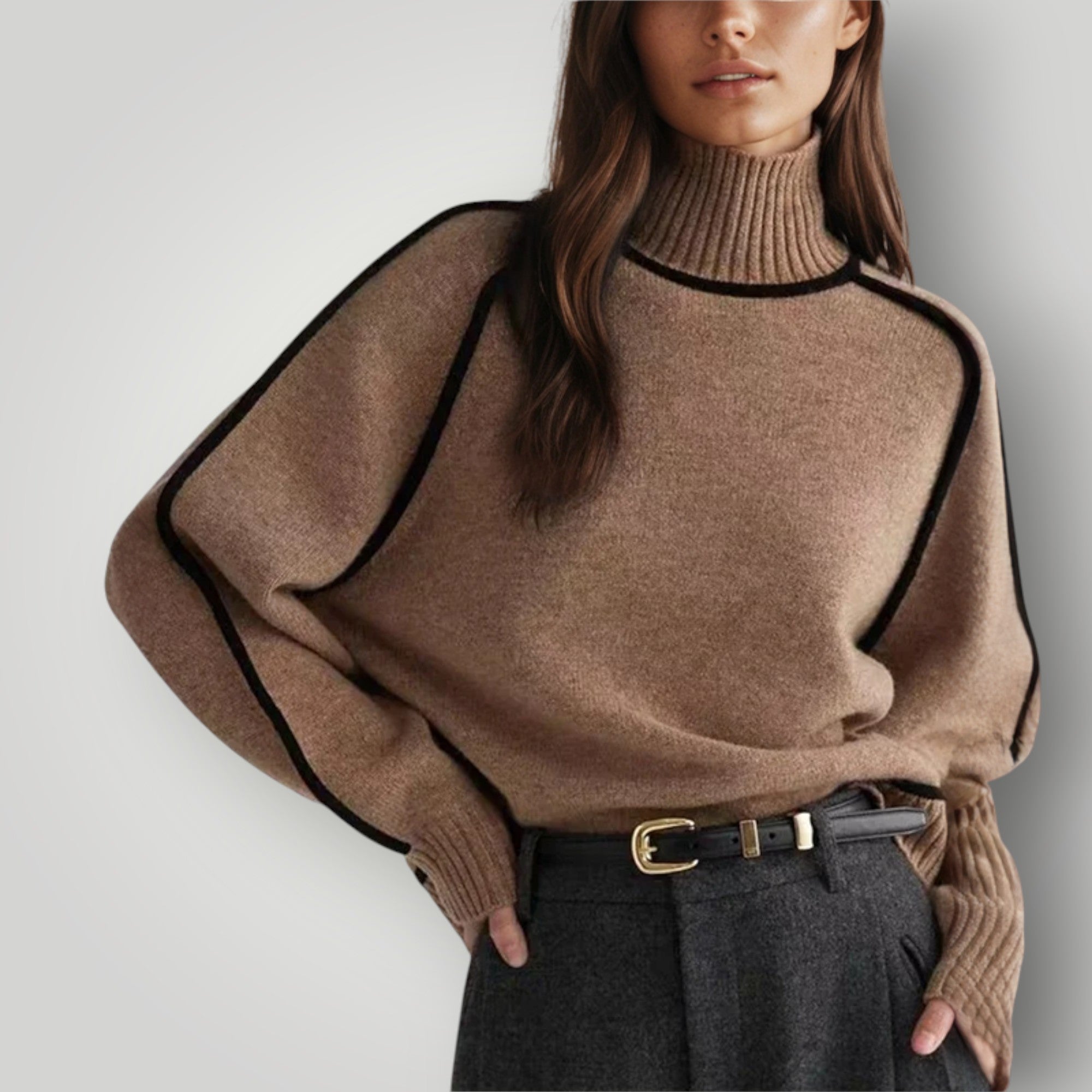 Damen Rollkragenpullover | Warmer, weicher Pullover für Winter