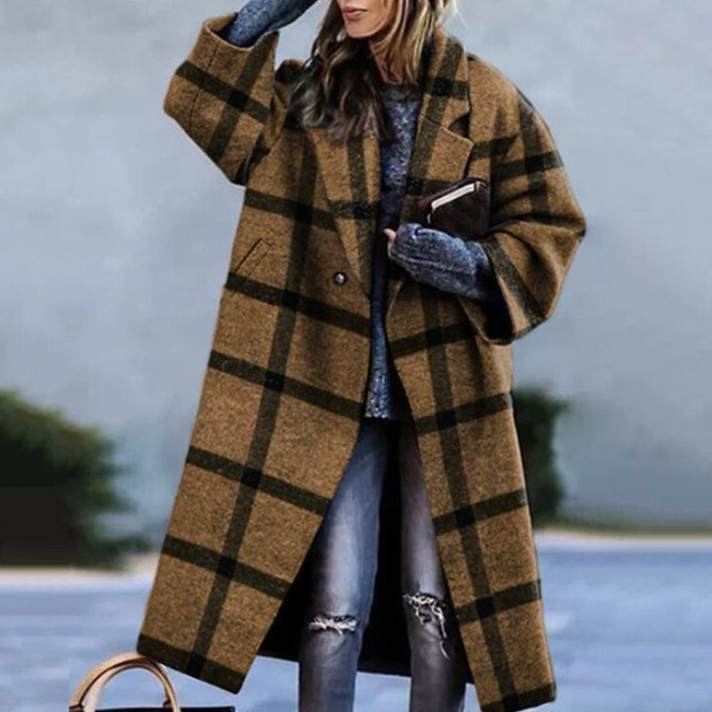 Warmer Damen Wintermantel | Langer Schnitt