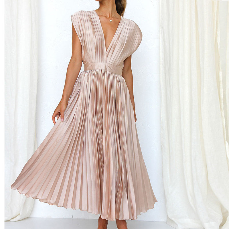 Women Dress | Sleeveless V-neck Design