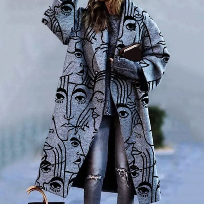 Warmer Damen Wintermantel | Langer Schnitt