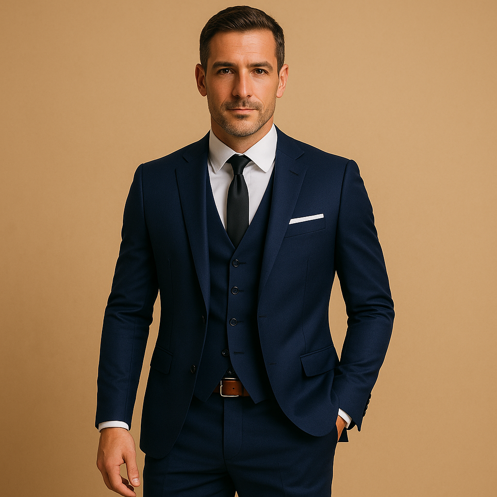 Herren-Set dreiteilig | Gerade Ausrichtung