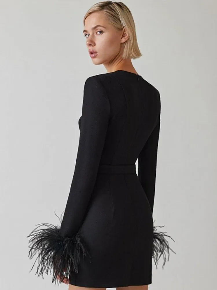 Women Mini Dress | Square Neckline Design Cut