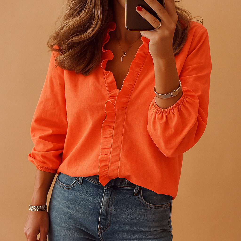Women Ruffled Blouse | Relaxed Fit Design