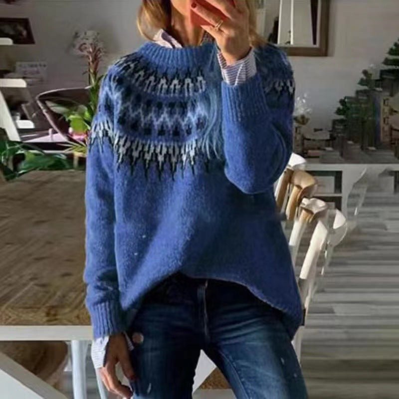 Norweger Pullover für Damen | Rundhals