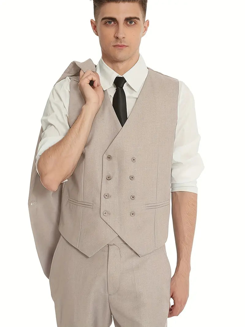 Herren Business-Set | Blazer, Weste und Hose in klarer Form
