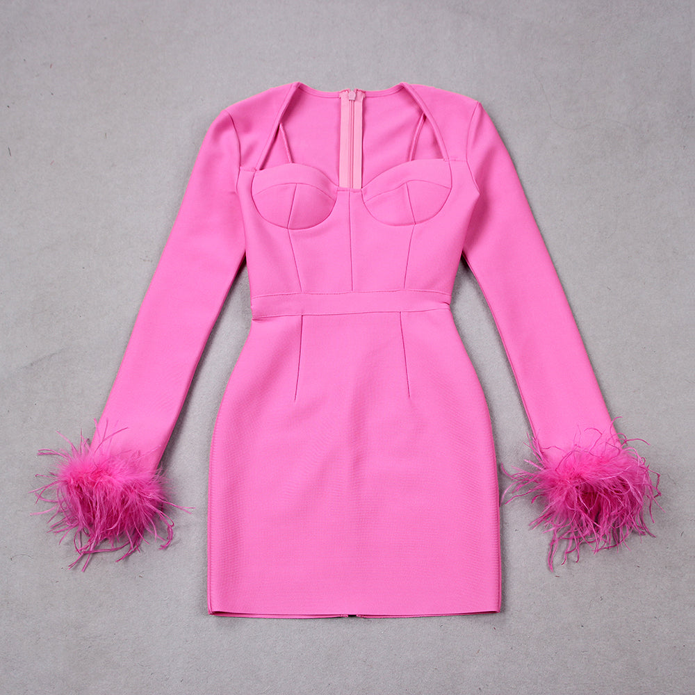 Women Mini Dress | Square Neckline Design Cut