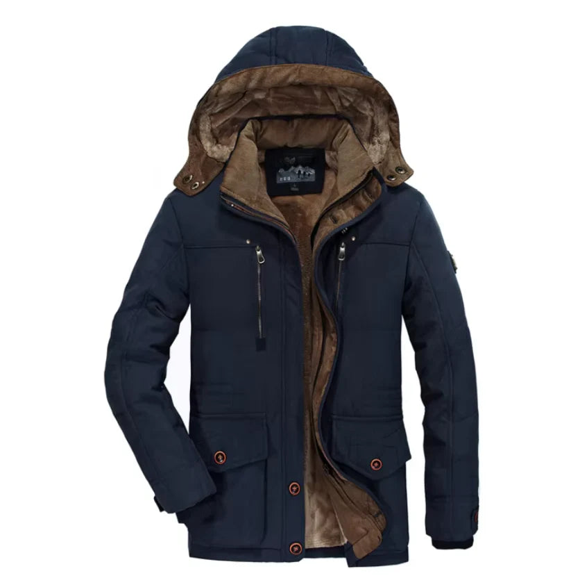 Herren-Winterjacke mit Kapuze und Verstärkung | isolierte Ausführung