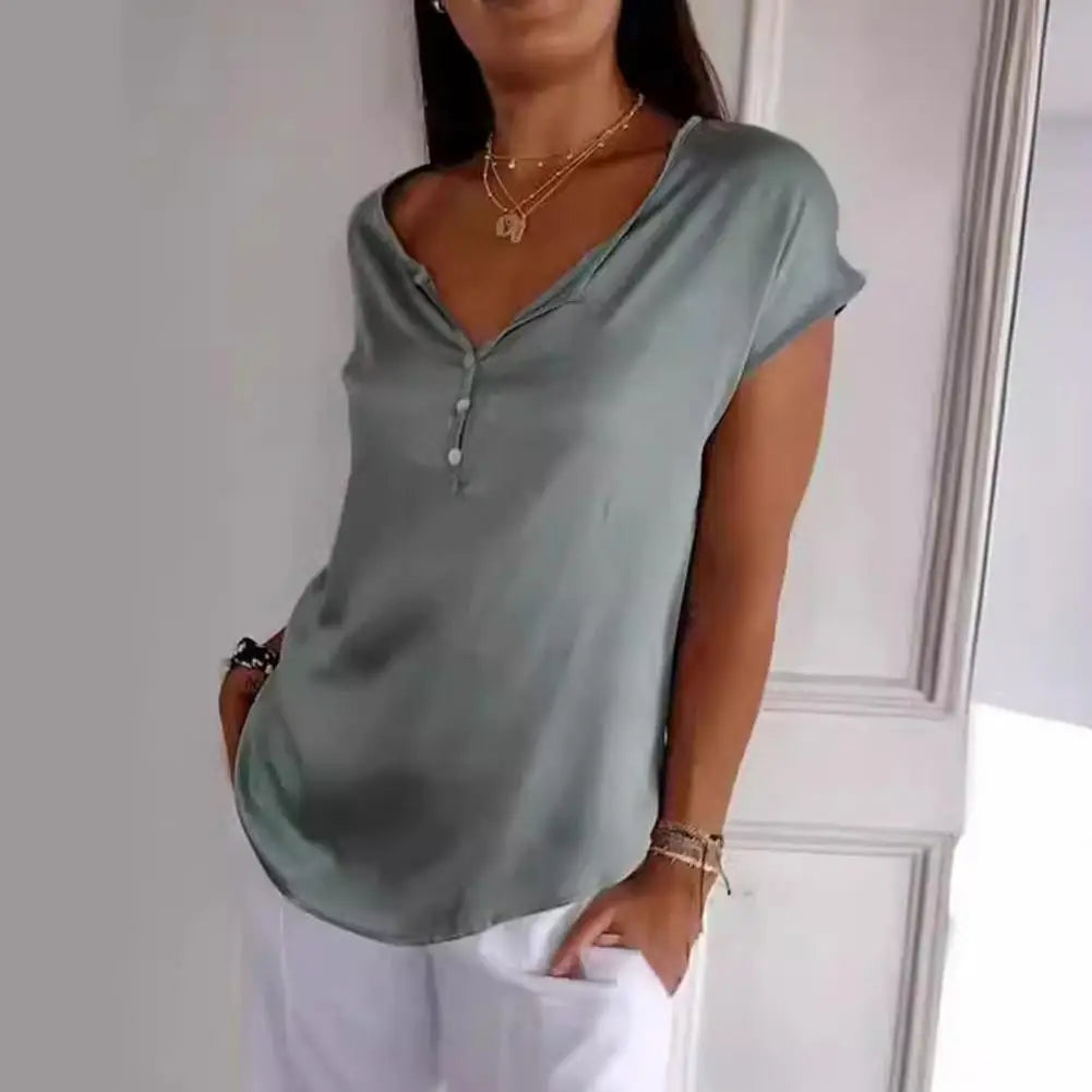 Women Summer Top | V-Neck Raglan Sleeve Design