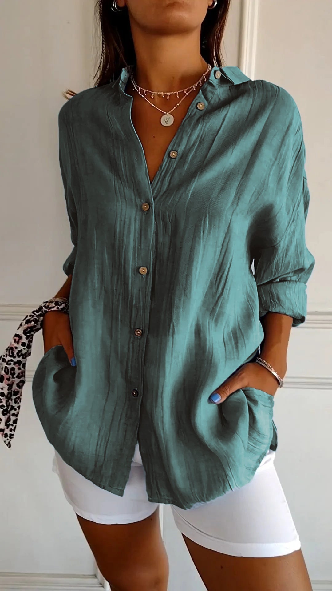 Women Button-Down Shirt | Regular Fit Front Button Closure Design