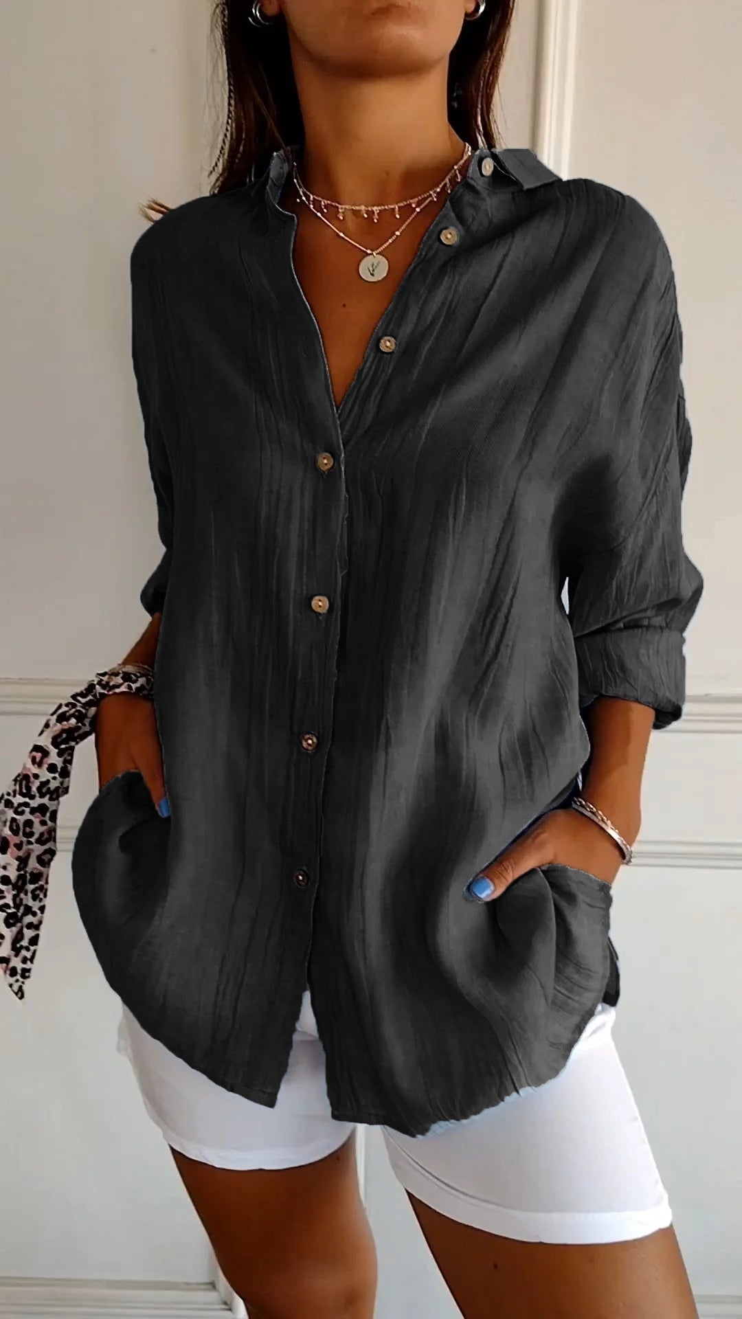 Women Button-Down Shirt | Regular Fit Front Button Closure Design