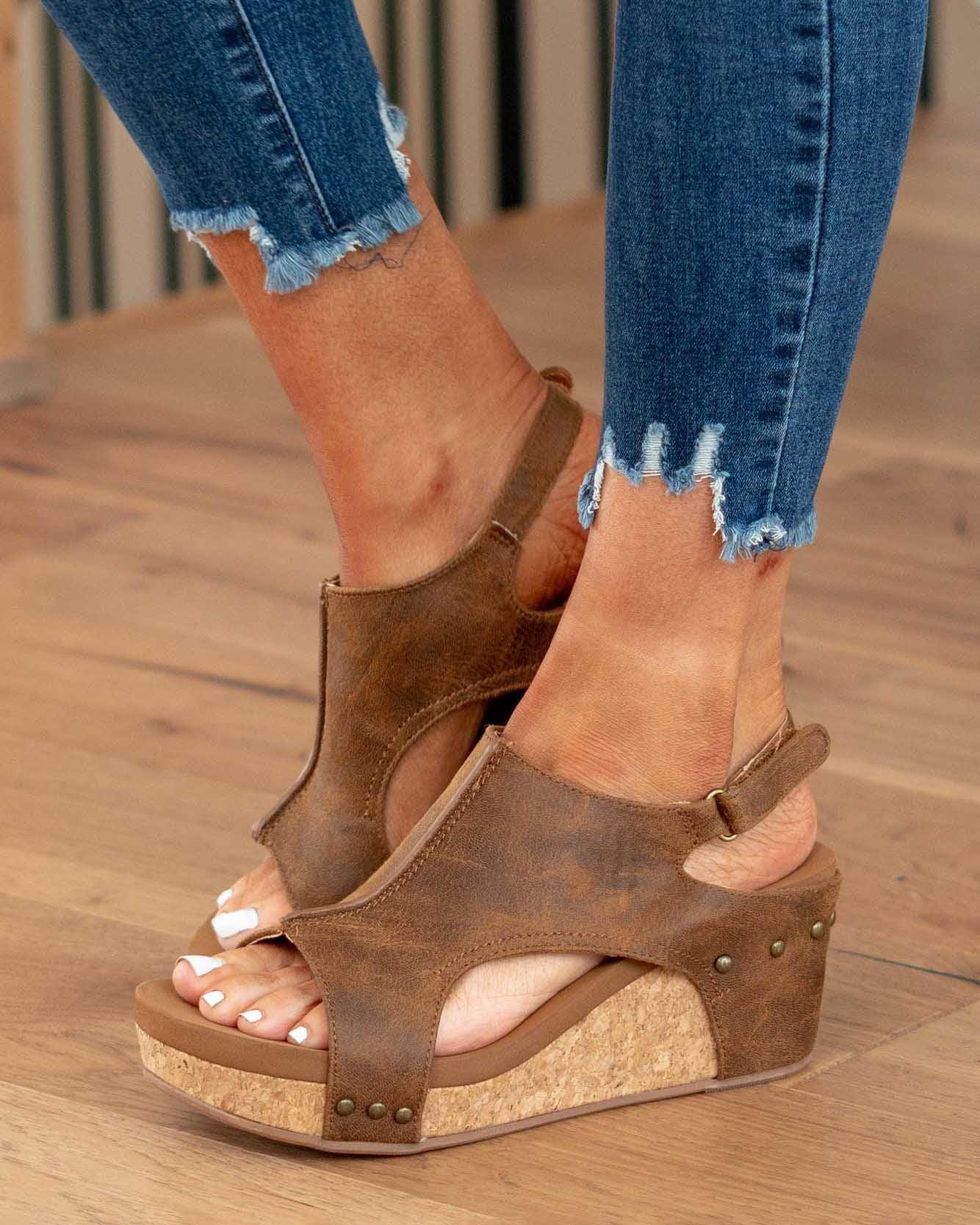 Sandalen Damen | Mit Riemen und Flacher Sohle