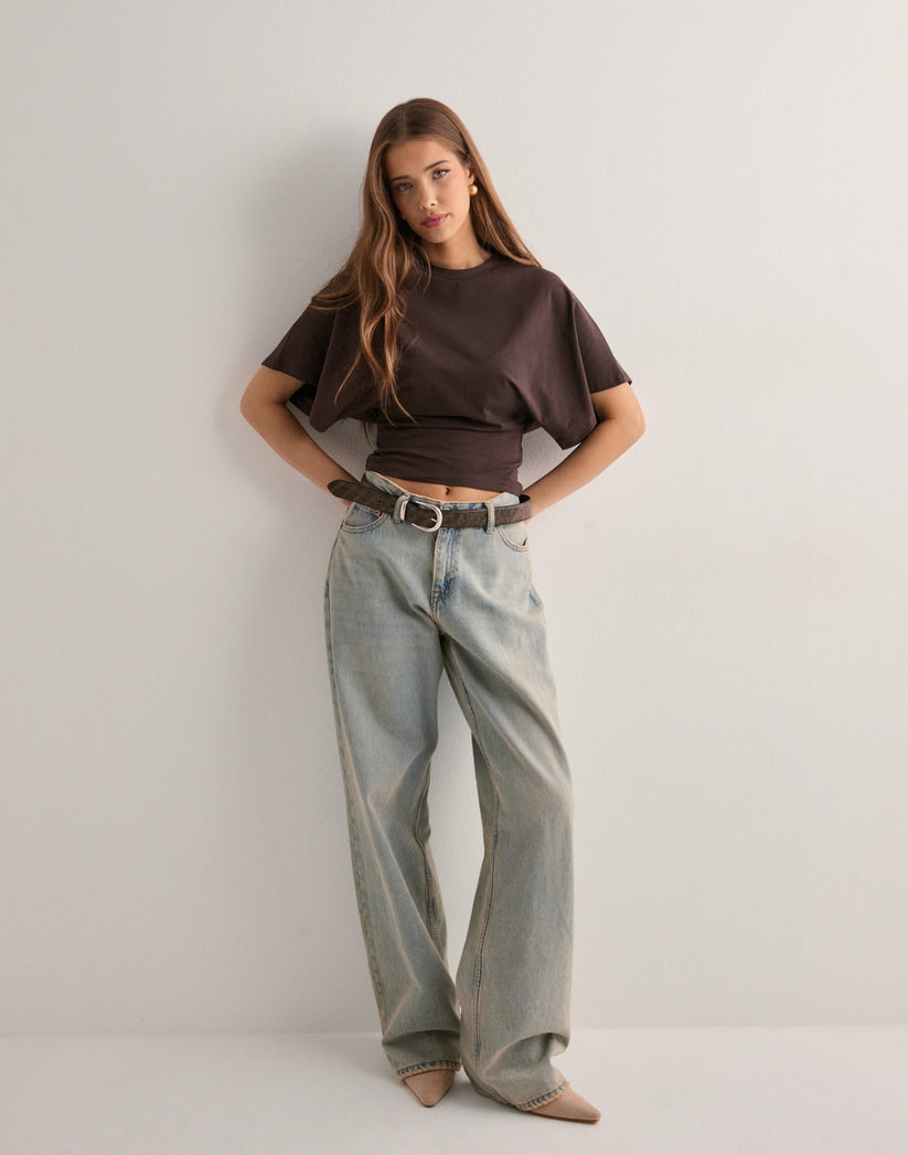 Women T-Shirt | Wide Sleeve Fitted Waist Design