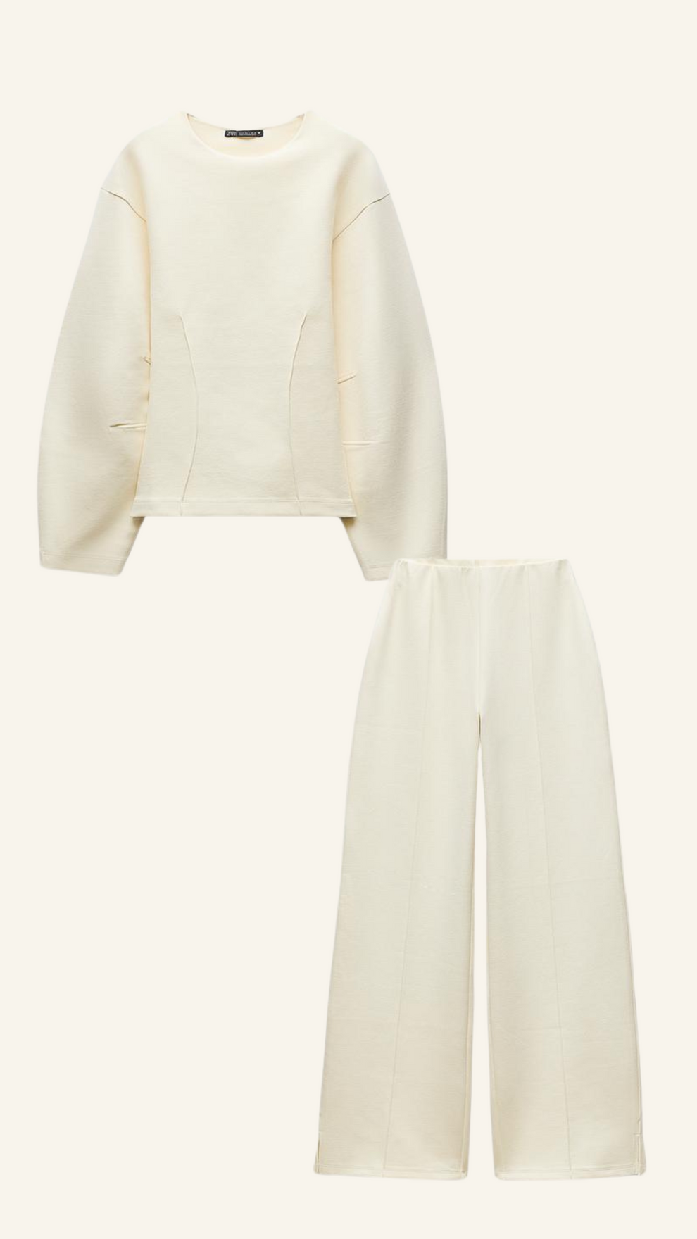 Damen Set | Oversized Top mit weitem Bein und klarer Form