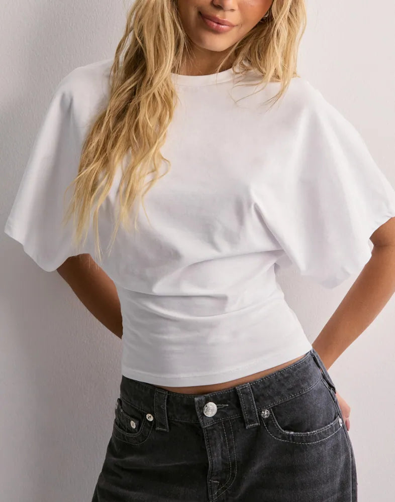 Women T-Shirt | Wide Sleeve Fitted Waist Design
