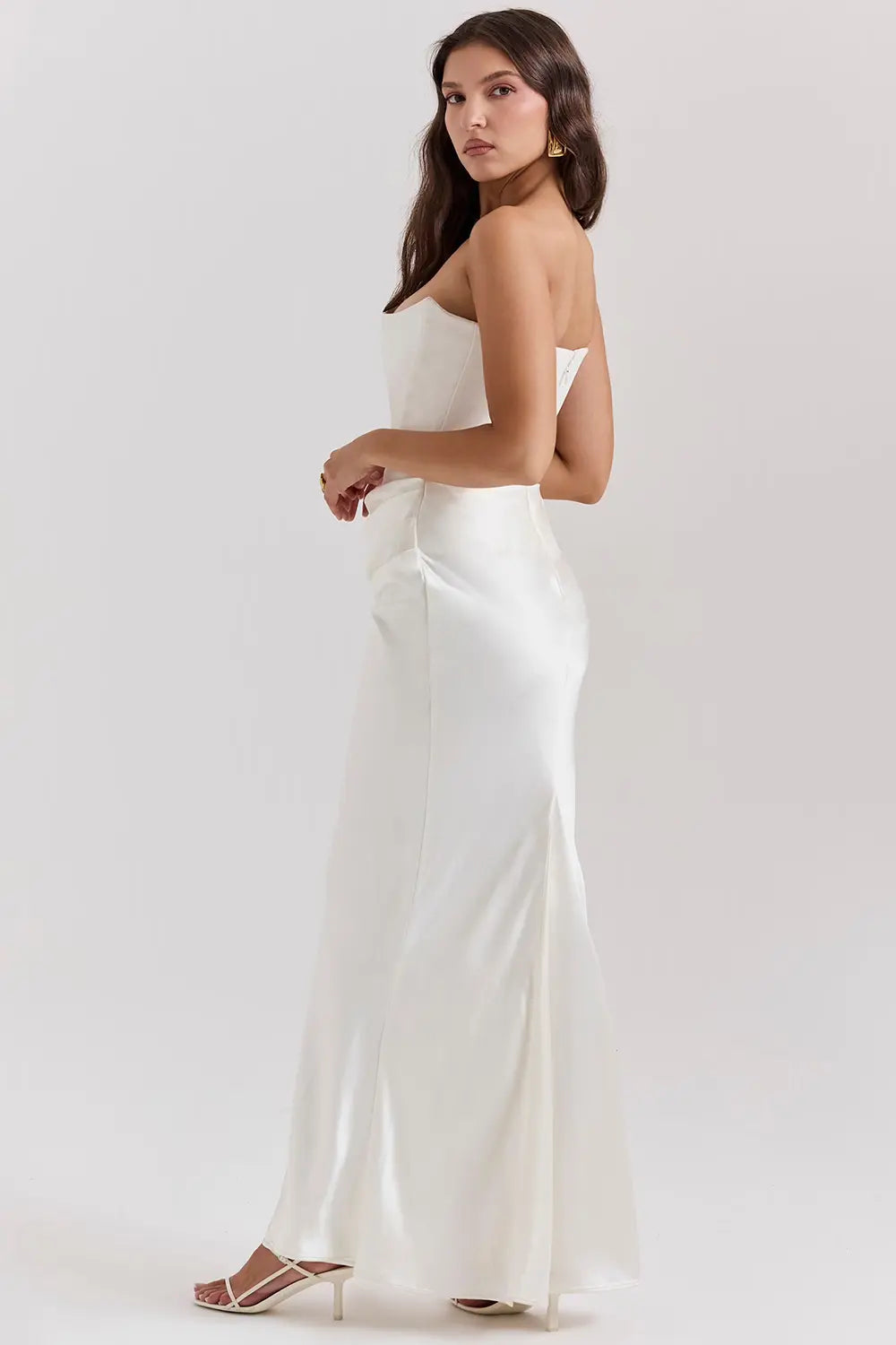 Women Maxi Dress | Strapless Corset Bodice And Maxi Length Design