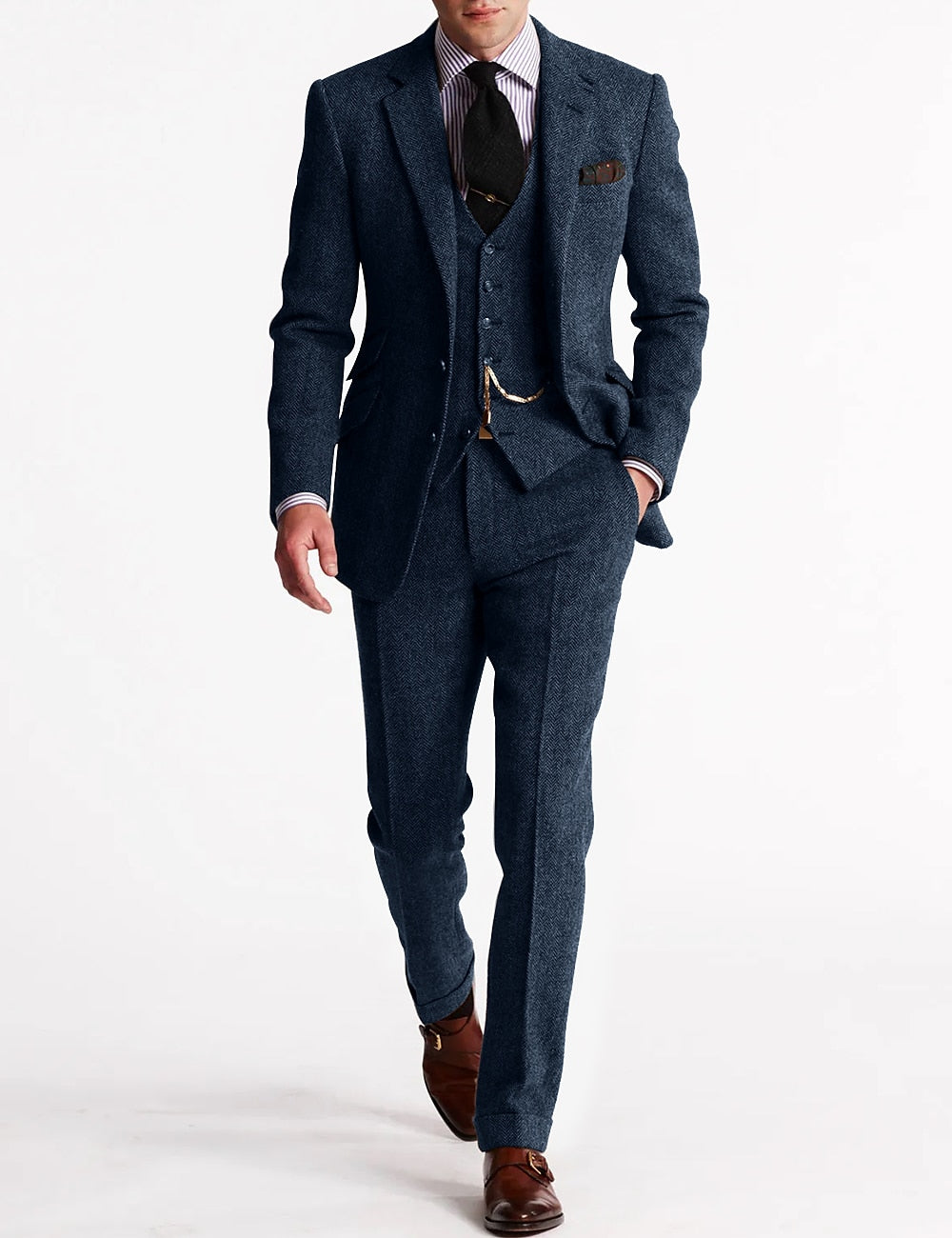 Herren-Anzug klassischer Stil | dreiteiliges Set