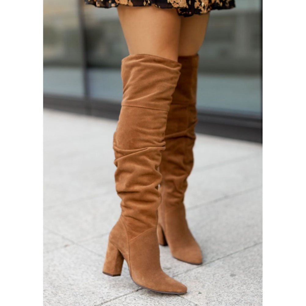 Damen-Winterstiefel ohne Verschluss | kompakte Schaftform