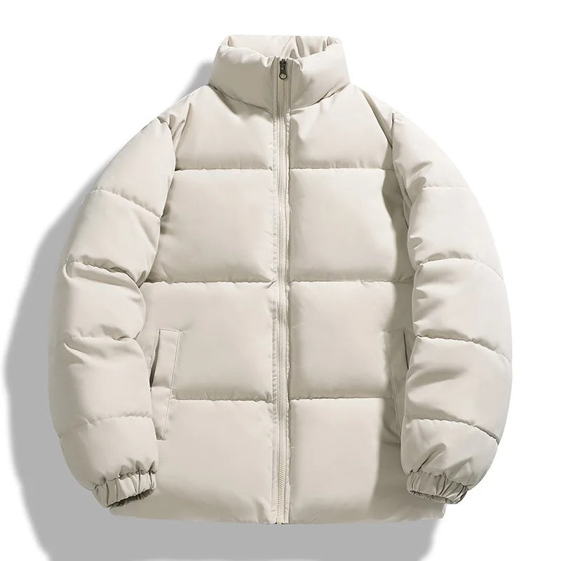 Herrenwinterjacke mit Steppstruktur | Kapuzenform